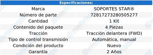 Juego De Soportes Goma Escape Accord 3.0lv6 03 Al 07 S Star Foto 2