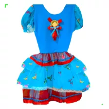 Vestido Festa Junina Tam 16 Caipira C/calça Infantil