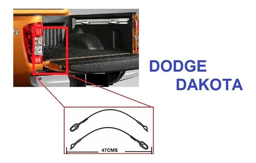 Chicotes De Caja Batea Para Camioneta Dodge Dakota Foto 2