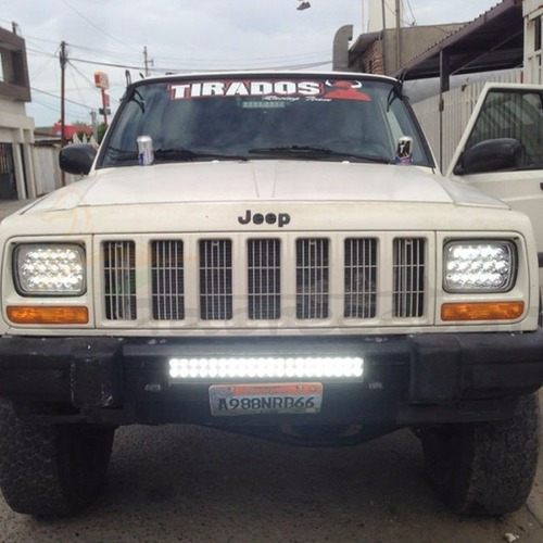 Par Faros Led Rectangular 7 Pulgada 15 Led 45w Jeep Cherokee Foto 6