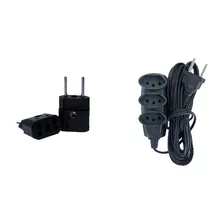 Extensão Elétrica Bivolt 3 Saídas 10mts + Adaptador Tomada