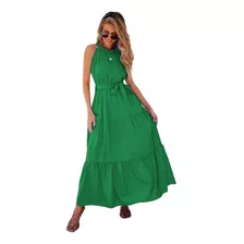 Vestidos Longo Casual Tendencia Verão Rodado Soltinho Festa 