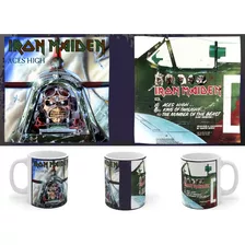 Rnm-0480 Taza Tazon Iron Maiden - Aces High (front/back Art)