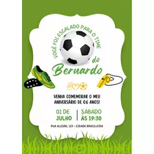 Convite Digital Infantil Futebol