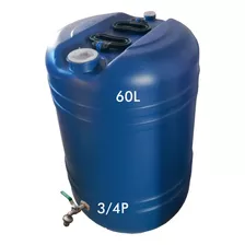 Bidón 60l Llave 3/4p Azul