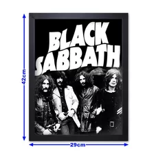 Quadro Com Moldura Black Sabbath 42 Tamanho A3 42x29cm