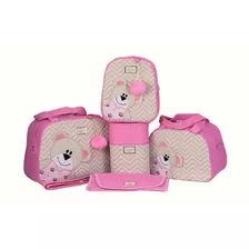 Kit Bolsas De Bebê Mala De Maternidade Menina(o)5pçs+pompons