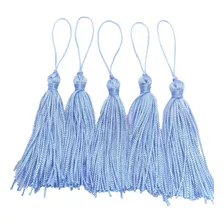 Franjas De Seda Tassel Pinjentes 50 Unidades Azul Claro