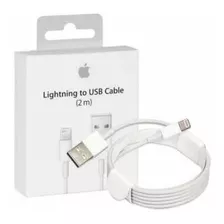 Cabo iPhone Lightning 2 Metros Lacrado Para iPhone Garantia