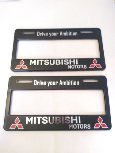 Par Porta Placas Autos Mitsubishi Ancho (2 Piezas) Foto 2