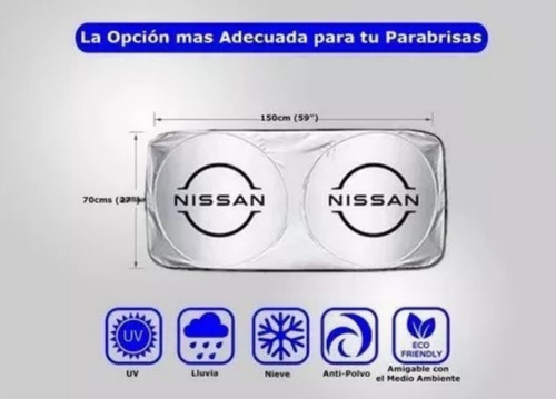 Protector Parabrisas Cubresol Nissan Leaf Hatchback T1 Logo, Foto 3
