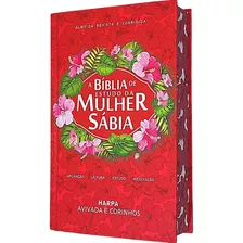 Bíblia De Estudo Da Mulher Sabia Letra Grande C/ Harpa Rosa