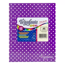 Cuaderno Escolar Triunfante Lunares 16x21 X 50 Hjs Rayadas Color Lunares Lila