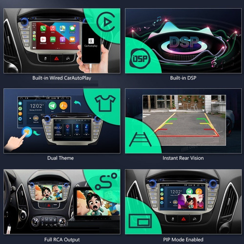 Hyundai Ix35 Android Gps Carplay Bluetooth Radio Dvd Touch Foto 7