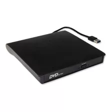 Gravador De Cd Dvd 2.5 Externo Slim Usb 3.0 Preto