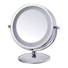 Espejo Con Aro De Luz Led Doble Maquillaje Aumento 5x 