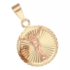 Medalla De 14k Oro Amarillo Y Rosa, 1.8 Gramos