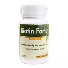 Biotin Forte Con Zinc, 60 Pastillas (paquete De 2)