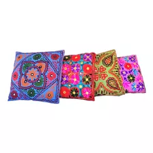 Funda Almohadones Decorativos Bordados India 40x40 #64587