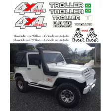 Kit Adesivo Troller 3.0 Tdi 4x4 Diesel 2008 2009 Branco