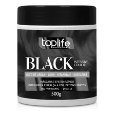 Máscara Capilar Preta Tonalizante Black 500gr Toplife