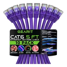 Gearit Cable Ethernet Cat 6 De 5 Pies (paquete De 10) - Cabl