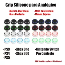 Par De Grip Silicone Analógico Ps5 Ps4 Ps3 Xbox 360 Xbox One