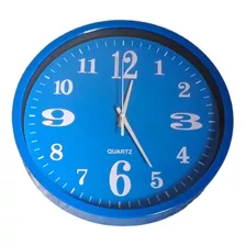 Reloj De Pared Moderno Quartz Grande 30cm Azul 