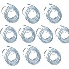 Punta Canula Nasal Adulto Para Oxigeno 2.1 Metros, 10 Piezas