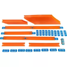 Pista Recta Hot Wheels Track Builder Unlimited 12 Metros Color Naranja