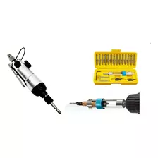 Kit Parafusadeira Pneumática Industrial E Kit Chave 20 Peças