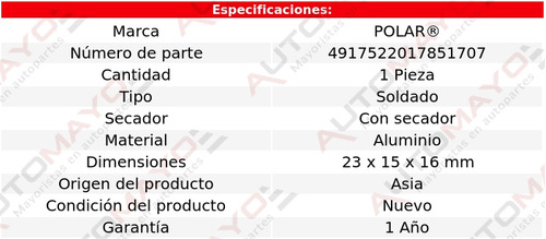 1 - Condensador Soldado Polar Astra L4 2.2l Chevrolet 02-08 Foto 2