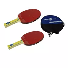 Set De Raquetas X2 Tenis Mesa Ping Pong 5 Estrellas+estuche