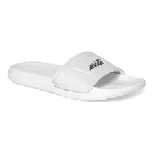 Ojotas Avia Faja Ancha Hombre Blanco/negro Abc Dep