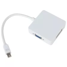 Adaptador Thunderbolt Mini Displayport A Hdmi Vga Dvi 3 En 1