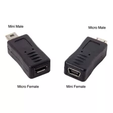 Cy, Paquete De 2 Unidades, Mini Usb Macho A Micro Usb Hembra