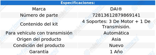 Kit Soportes Motor-caja 4 Piezas Lancer L4 2.4l 04 Al 06 Dai Foto 2