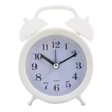 Relógio Despertador De Mesa Branco