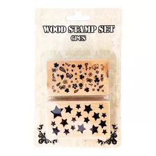 Sellos Deco Madera X2 Arte Scrapbooking Manualidades