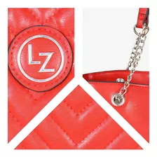 Bolsa Para Mujer Tote Lucentzza De Diseño Acolchado Color Rojo