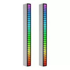 Barra Luz Led Rgb Inalámbrica 32 Bt Sensor Ritmo Sonido Auto