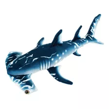 Tubarão Martelo Azul De Pelúcia Realista Fofo Presente 64 Cm