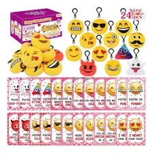 24 Emojis Emojicons + 24 Tarjetas Regalo Llavero Cojín