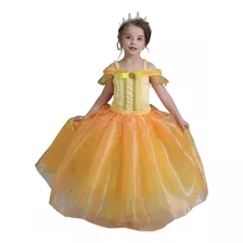 Vestido Fantasia Princesa Festa Amarelo Bela Fera Tematico