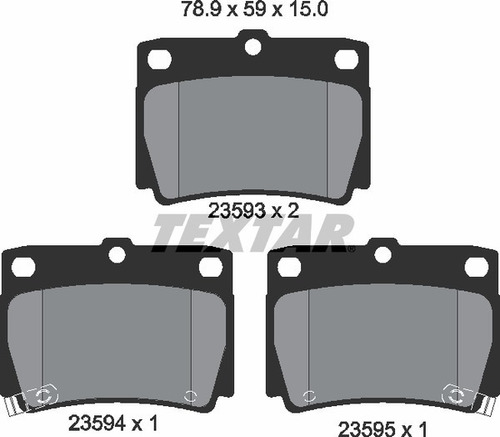 Balatas Traseras Textar Mitsubishi Galloper 1998 1999 2000 Foto 5