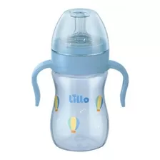 Mamadeira Evolution Primeiros Passos Com Alça 240ml Lillo Cor Azul Balão