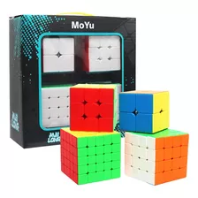 Kit Cubo Mágico Profissional 2x2+3x3+4x4+5x5 Pronta