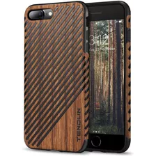 Funda Para iPhone 7 Plus / iPhone 8 Plus - Madera Y Cuero