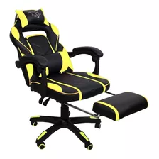 Silla Gamer Giratoria Reclinable Reposa Pies Colores