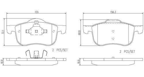 Balatas Delanteras / Volvo V70 2.4t 2001 A 2003 Cermica Foto 2